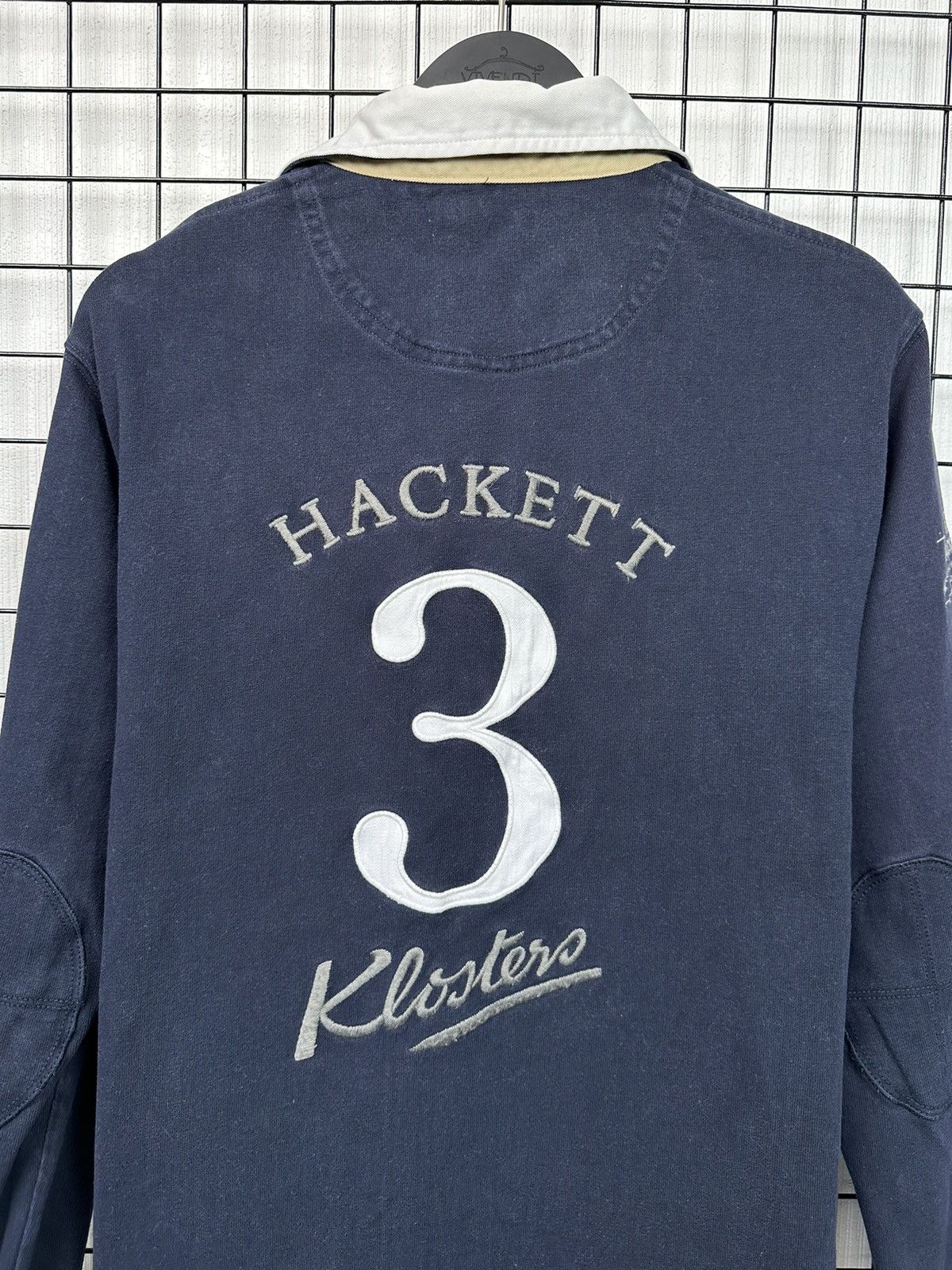 Hackett × Vintage Vintage Hackett London Snow polo team jersey #3 Men L Navy Size US L / EU 52-54 / 3 - 20 Thumbnail