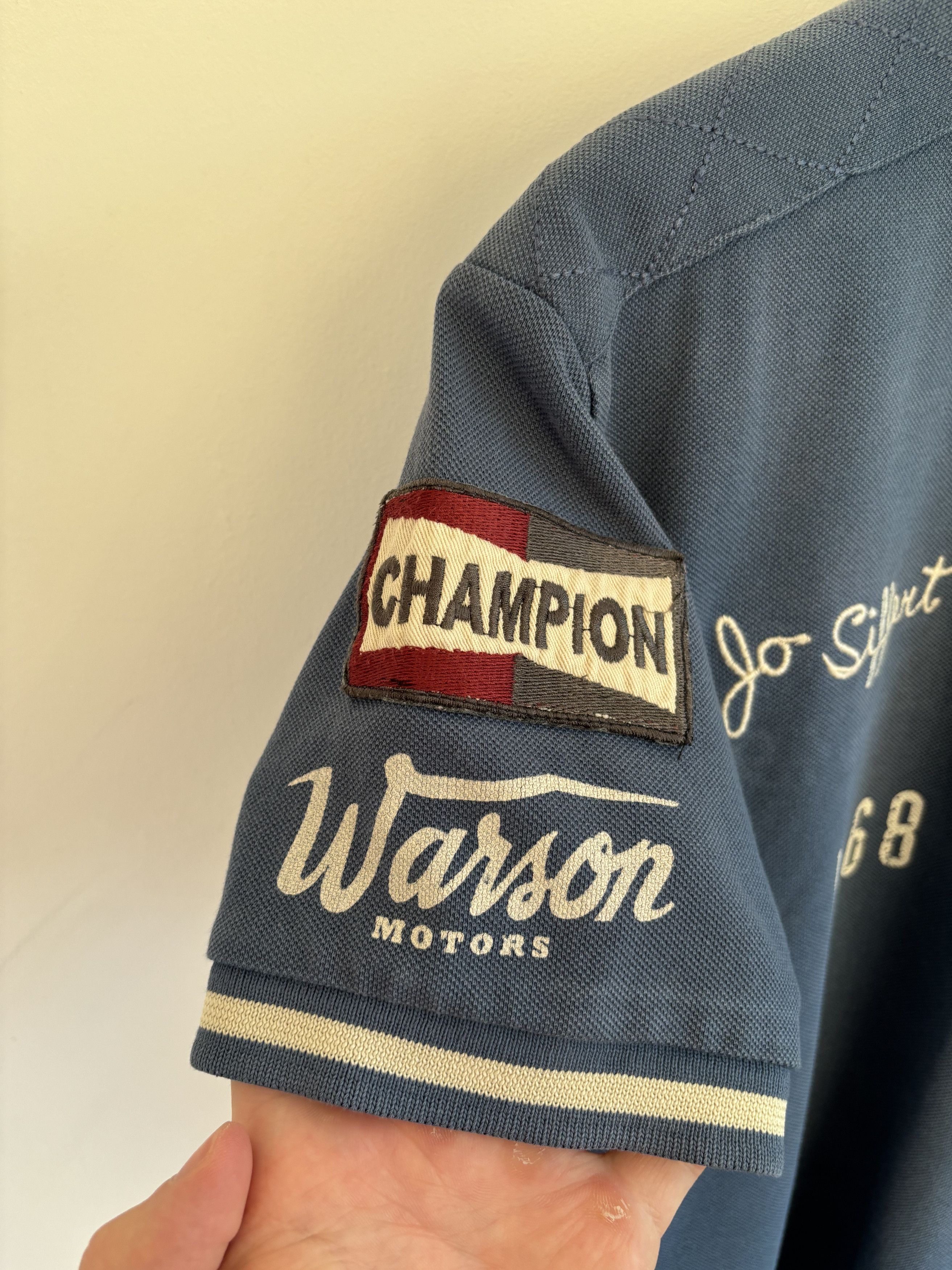 Vintage Warson Motors Polo Siffert Brands Hatch Blue Size US S / EU 44-46 / 1 - 4 Thumbnail