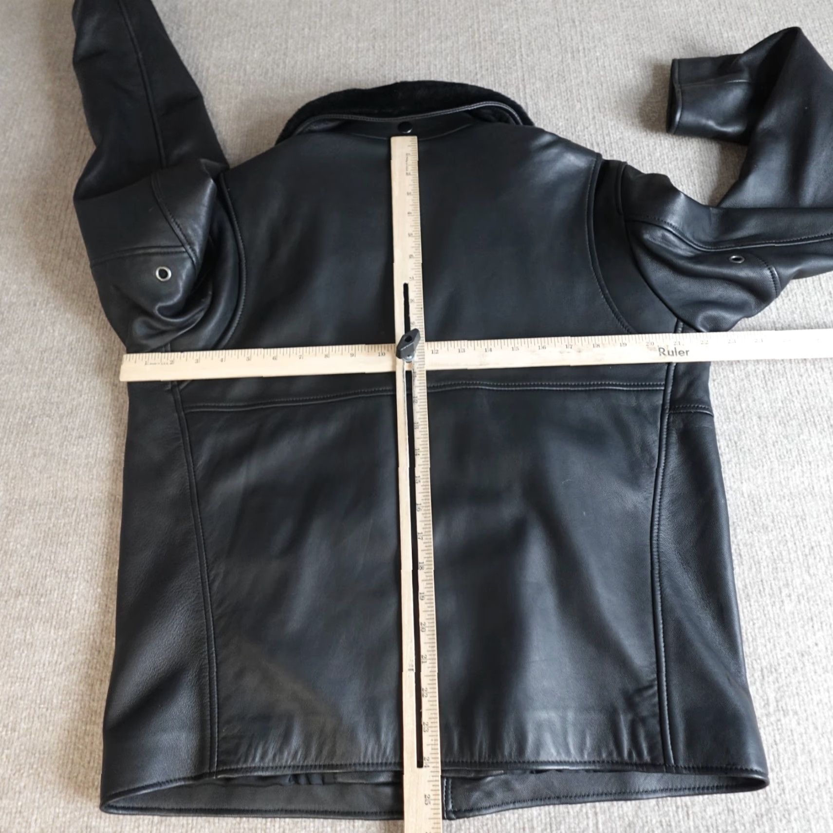 Vintage DSTLD Leather Jacket Biker Mens L Black Full Zip Removable Collar Size US L / EU 52-54 / 3 - 3 Thumbnail