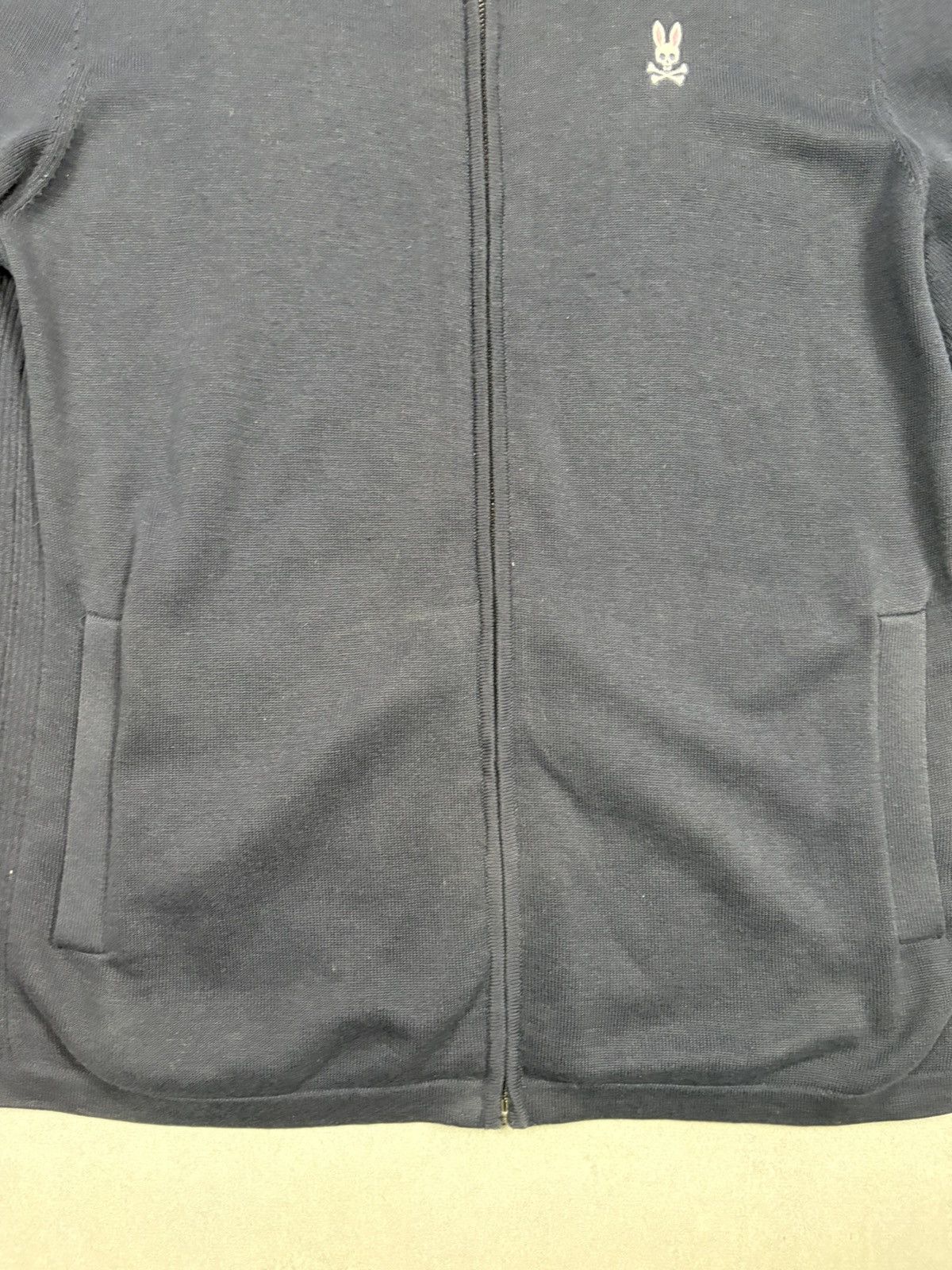 Psycho Bunny Psycho Bunny Navy Zip Up Merino Wool Cotton Knit Jacket M-L Size US L / EU 52-54 / 3 - 5 Thumbnail