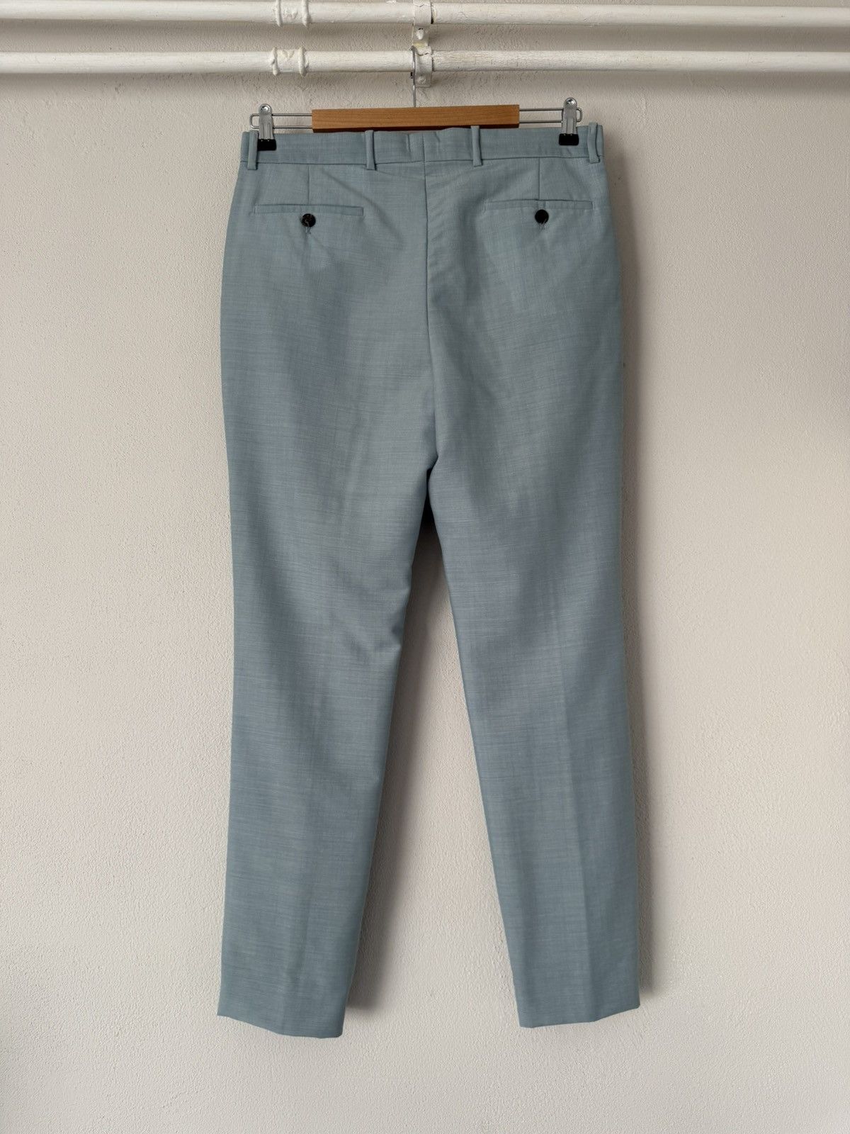Maison Margiela Margiela Tailored Trousers in Pale Blue Wool–Mohair Blend Size US 30 / EU 46 - 4 Thumbnail