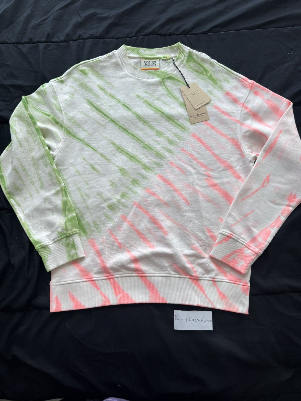 Scotch & Soda Scotch & Soda Pink/Lime Tye Dye Crewneck Size US S / EU 44-46 / 1 - 1 Thumbnail