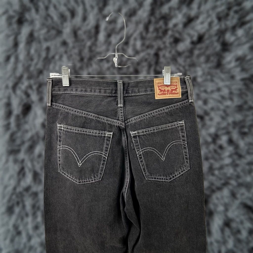 Levi's Levi's Ribcage Straight Ankle Jeans Womens 30x27 Black High Rise Button Fly Denim Cotton Blend 5-Pocket 90s Vintage Charcoal Wash Size 30" / US 8 / IT 44 - 1 Thumbnail