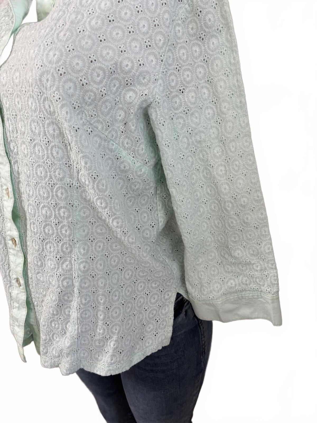 Other Fresh Produce Mint Green Eyelet Spring Boho top. M Size M / US 6-8 / IT 42-44 - 4 Thumbnail