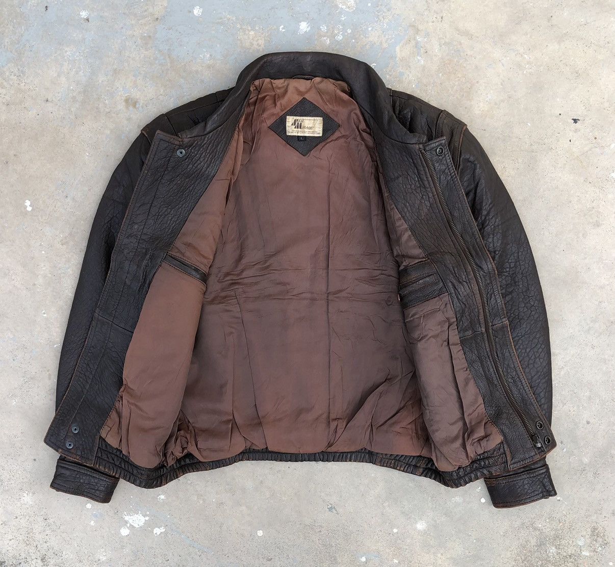 Japanese Brand Vintage Man Mirage Sheepskin Bomber Jacket Size US L / EU 52-54 / 3 - 11 Thumbnail