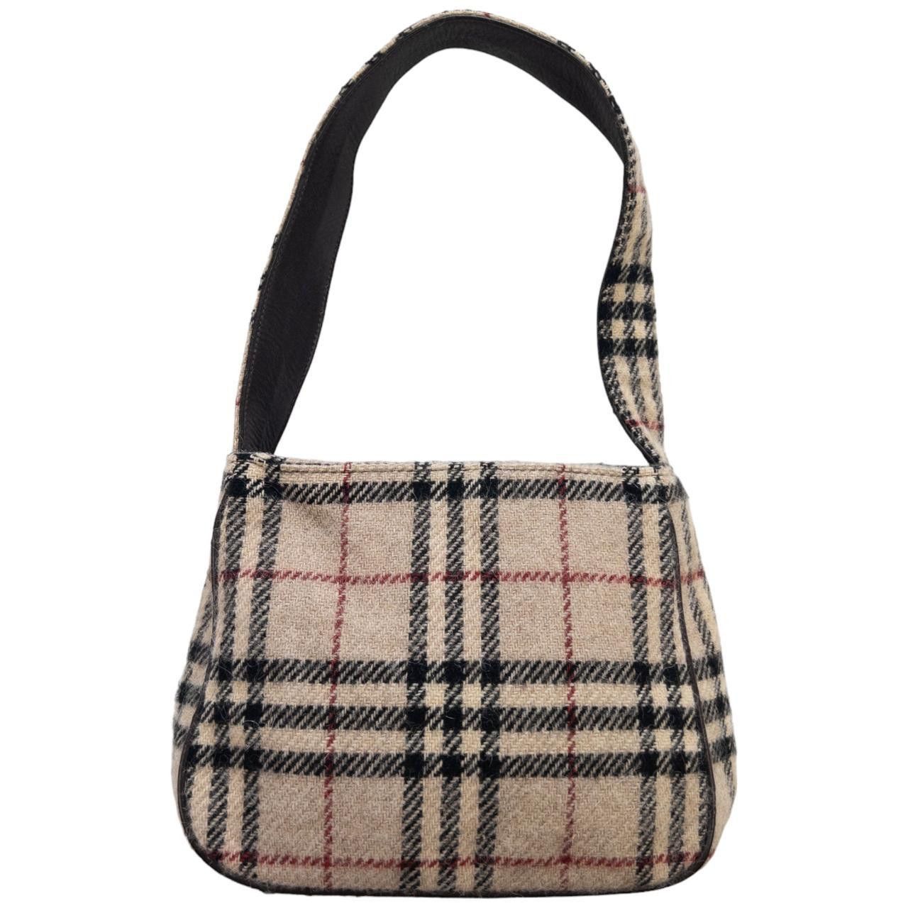 Burberry Vintage Burberry Nova Check Wool Shoulder Bag Size ONE SIZE - 3 Thumbnail