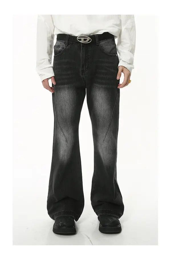 Japanese Brand VIBE Retro black and gray matte white slim fit jeans Size US 32 / EU 48 - 7 Thumbnail