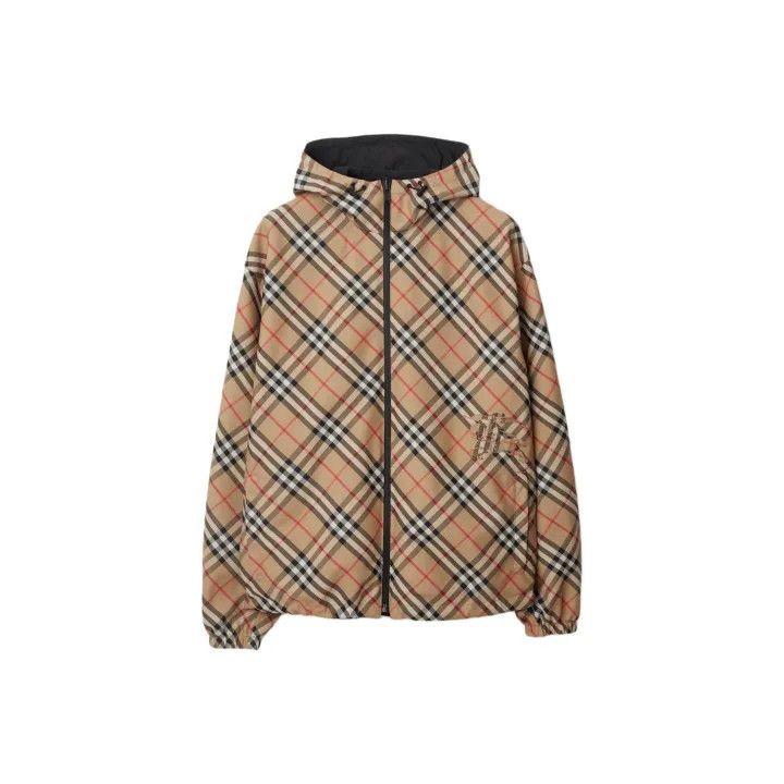 Burberry Burberry Hooded Check Jacket for Men Size US S / EU 44-46 / 1 - 1 Thumbnail