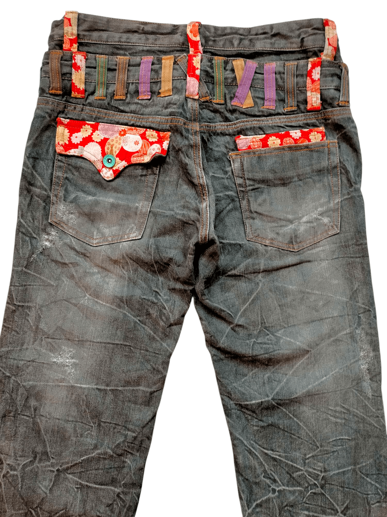 If Six Was Nine × Japanese Brand Nylaus Clothing Double Waist Black Jeans Size US 32 / EU 48 - 9 Thumbnail