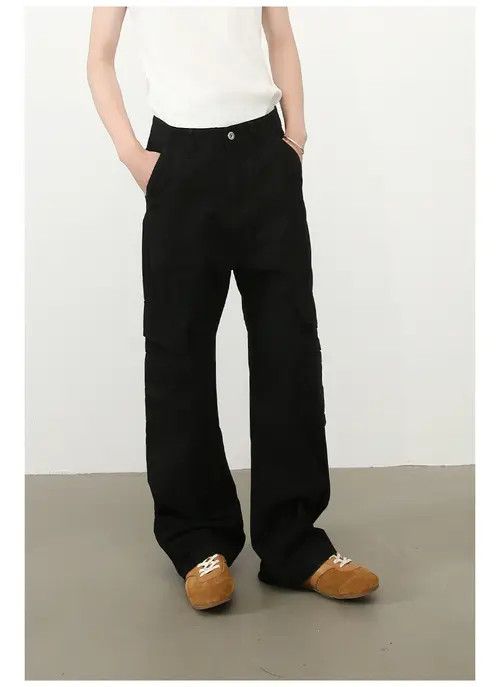 Japanese Brand × Jean American street black loose pocket casual workwear trousers Size US 34 / EU 50 - 2 Thumbnail