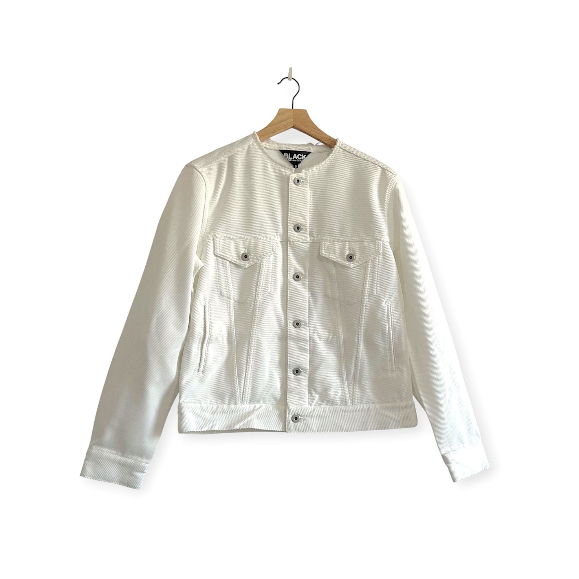 Comme des Garcons Black BLACK CdG SS23 collarless shirt jacket (1K-J026) – Men’s S Size US S / EU 44-46 / 1 - 1 Thumbnail