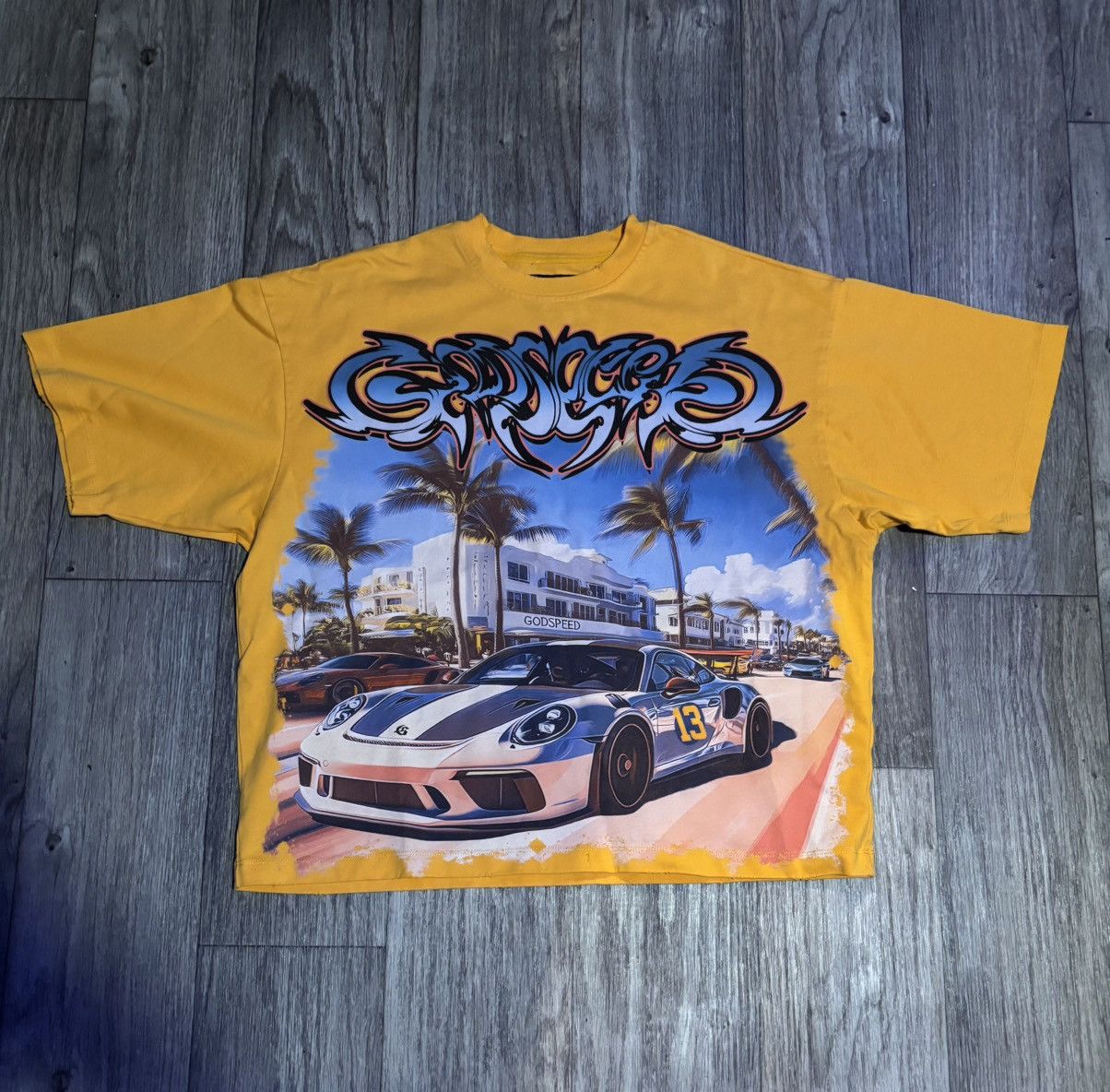 Godspeed RARE CAR MEET MIAMI (YELLOW WASH) T SHIRT Size US S / EU 44-46 / 1 - 1 Thumbnail