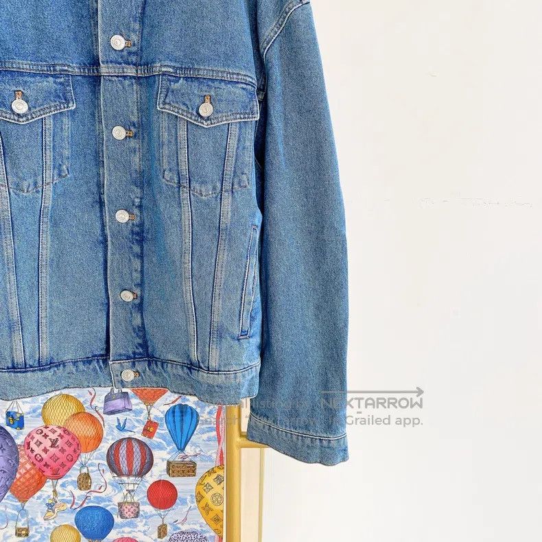 Balenciaga Balenciaga Blue Letter Logo Denim Jacket Size US M / EU 48-50 / 2 - 4 Thumbnail