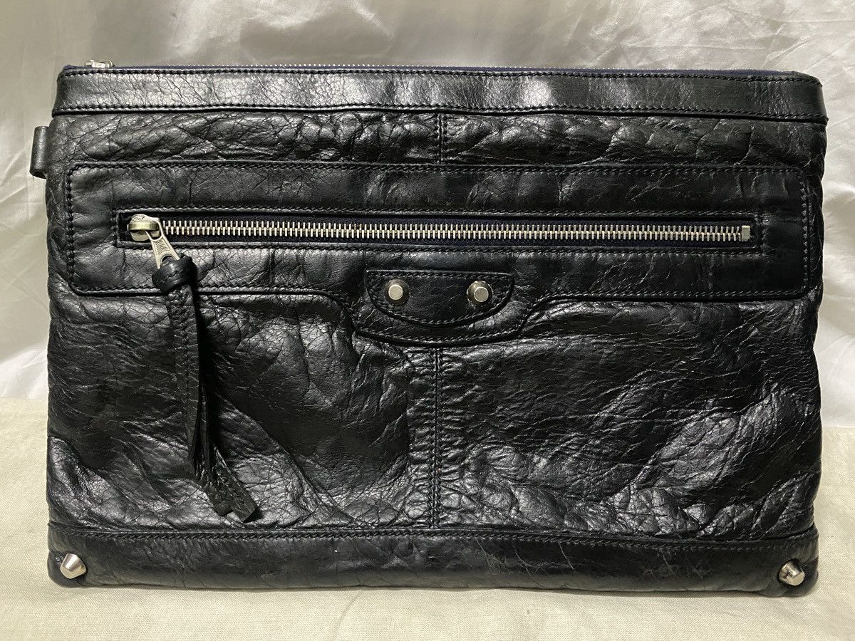 Balenciaga Balenciaga - 2000’s - Lambskin Leather City Clip Clutch Bag Size ONE SIZE - 1 Thumbnail