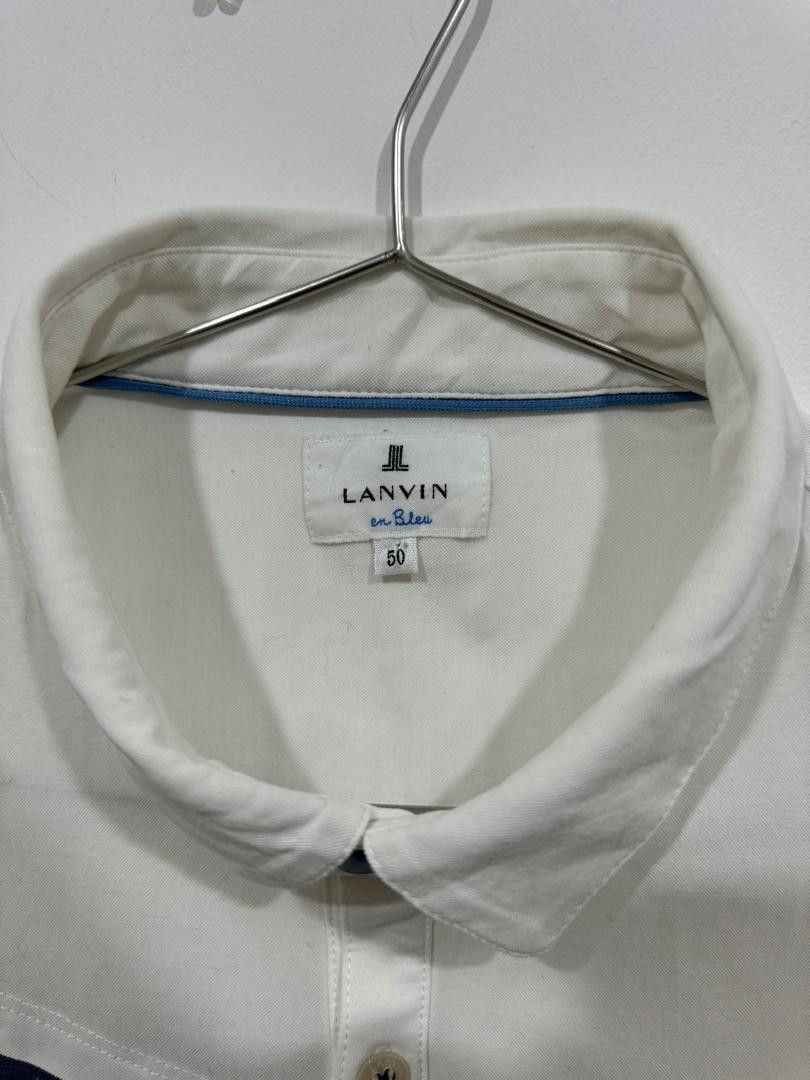 Lanvin Lanvin en Bleu Polo Tee Size US M / EU 48-50 / 2 - 3 Thumbnail
