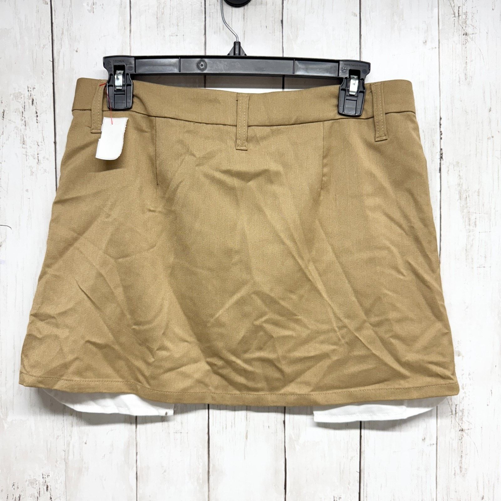 H&M H&M Divided Skirt Size Small Tan Linen Mini Pockets Business Size 32" / US 10 / IT 46 - 7 Thumbnail