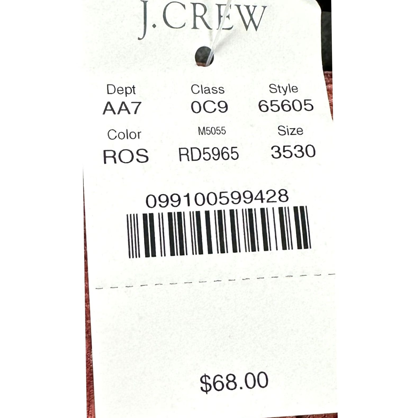 Vintage J Crew Corduroy Pants Mens 35X30 Wash Red Boot Cut Leg Pocket Casual Outdoor NEW Size US 35 - 6 Thumbnail