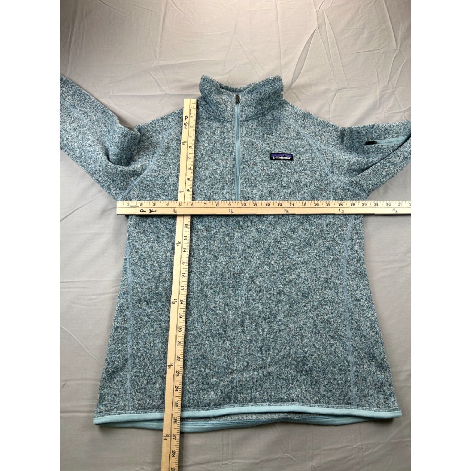 Patagonia Patagonia Sweater Pullover Women's L Blue 1/4 Zip Fleece Long Sleeve Regular Winter Fall Spring Size L / US 10 / IT 46 - 2 Thumbnail