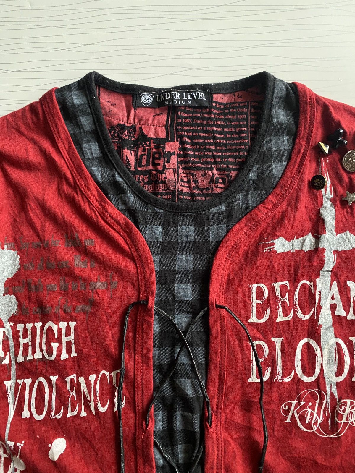 Hysteric Glamour Japanese Under Level Seditionaries Poem Double Layer Tee Size US M / EU 48-50 / 2 - 9 Thumbnail