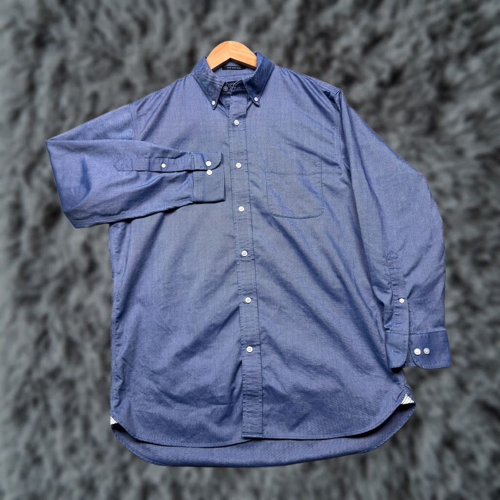 Lands' End Lands End Mens Shirt Blue Button Down Oxford Non Iron Pocket Preppy 15.5 32 Size US L / EU 52-54 / 3 - 1 Thumbnail