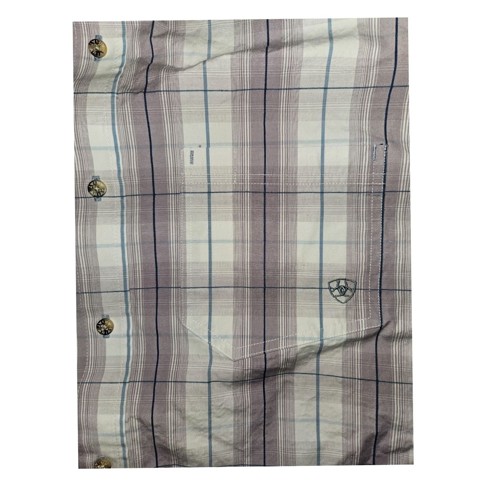 Ariat Ariat Button Down Long Sleeve Men's XL Mauve Plaid Western Cowboy Workwear Shirt Size US XL / EU 56 / 4 - 5 Thumbnail