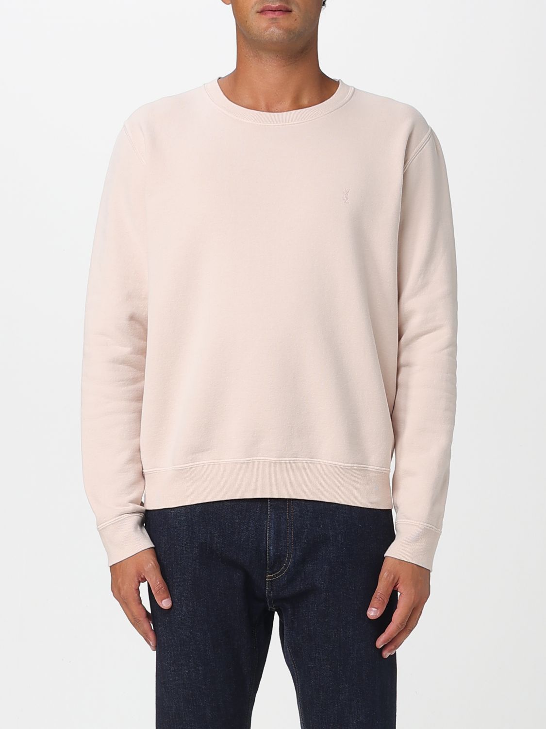 Saint Laurent Paris Saint Laurent Sweatshirt Men Pink Size US L / EU 52-54 / 3 - 1 Thumbnail