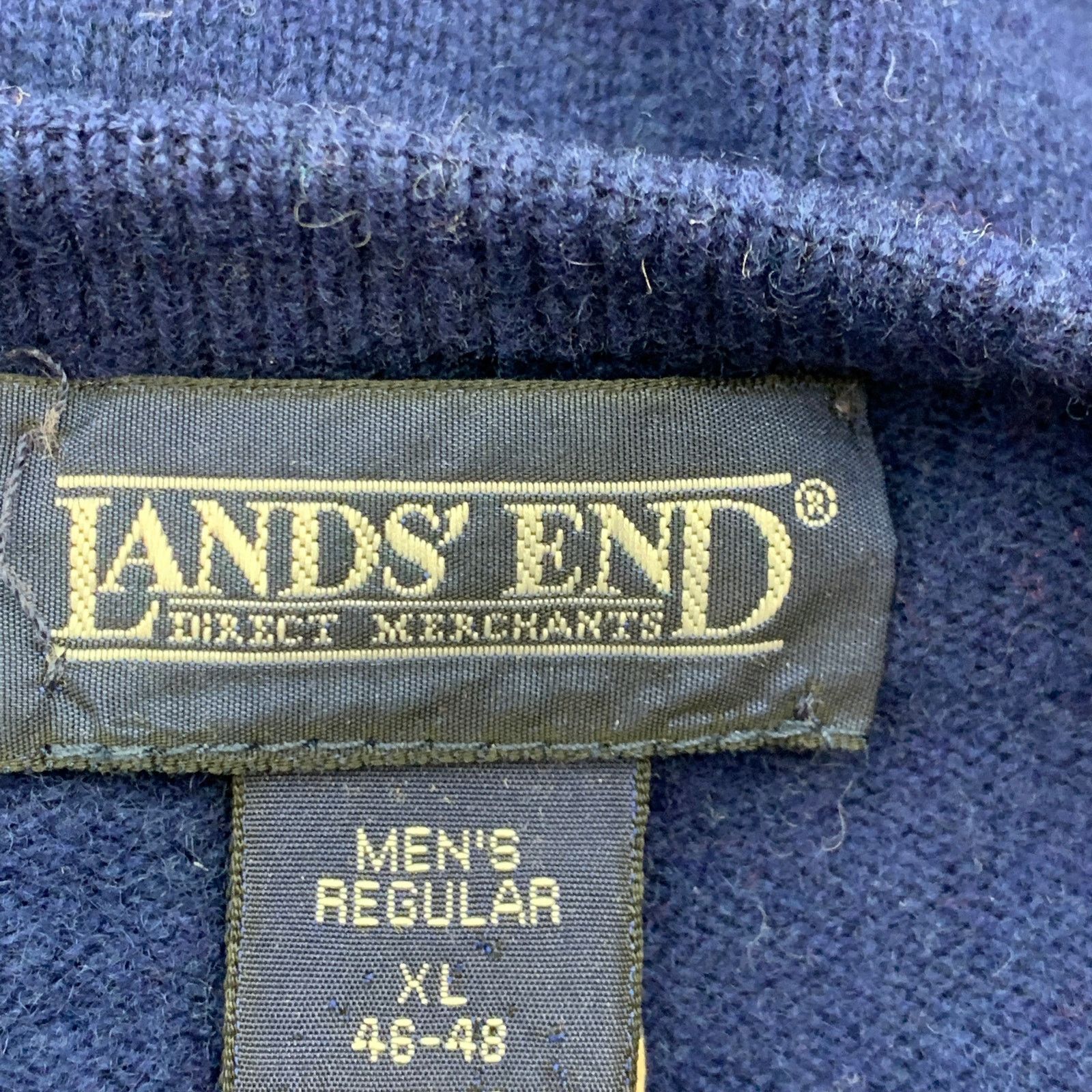 Lands' End Vintage Lands End Wool Crewneck Pullover Sweater Size US XL / EU 56 / 4 - 3 Thumbnail