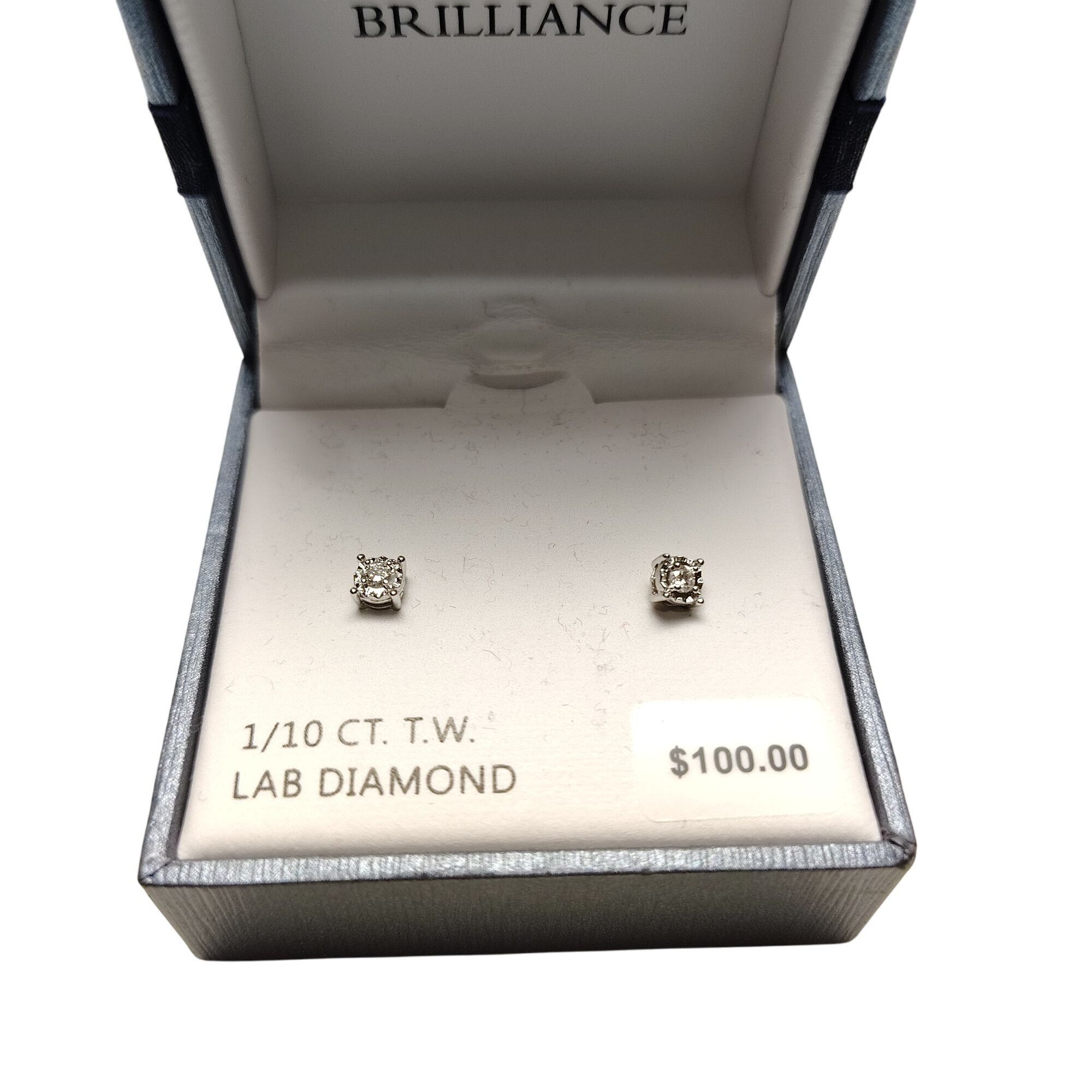 Other Diamond Brilliance 1/10 Ct. T.W. Lab Diamond Stud Earrings S Size ONE SIZE - 2 Thumbnail