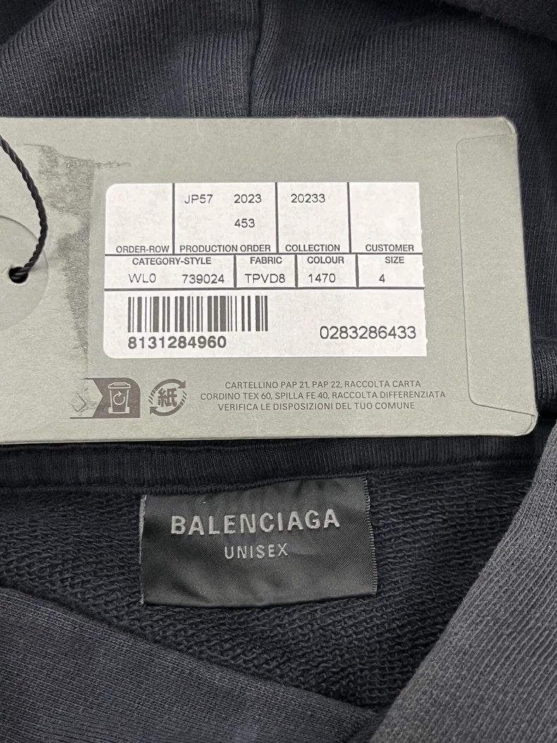 Balenciaga Balenciaga FW23 monogrammed printed hooded slouchy sweatshi Size US XL / EU 56 / 4 - 5 Thumbnail