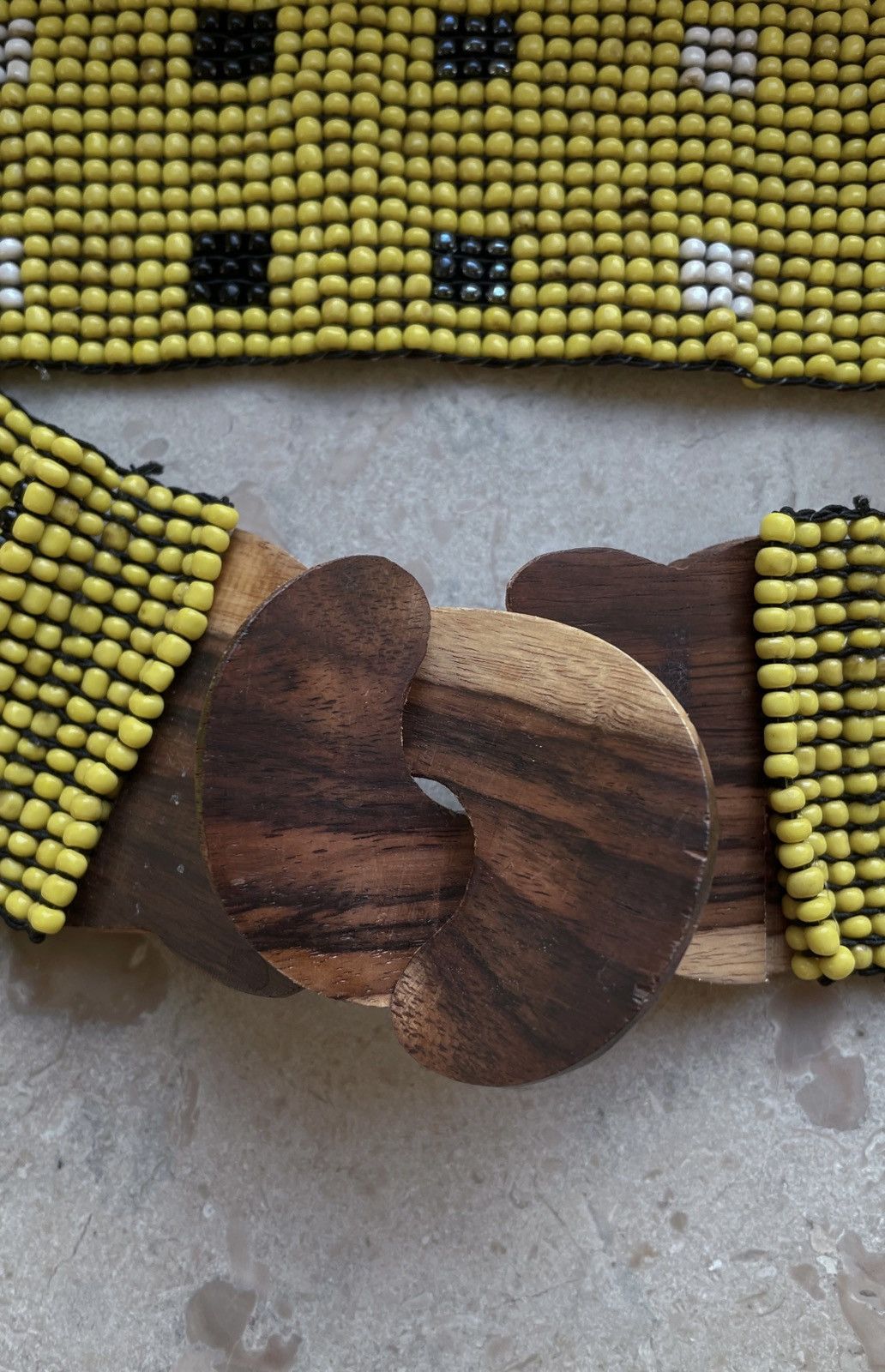 Vintage Crafted Wide Bead Belt Size ONE SIZE - 1 Thumbnail