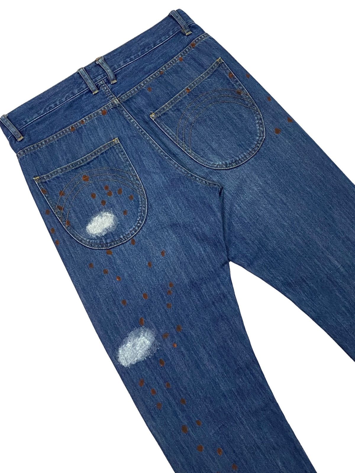 Issey Miyake Tsumori Chisato By Issey Miyake All Over Painted Art Denim Size US 31 - 16 Thumbnail
