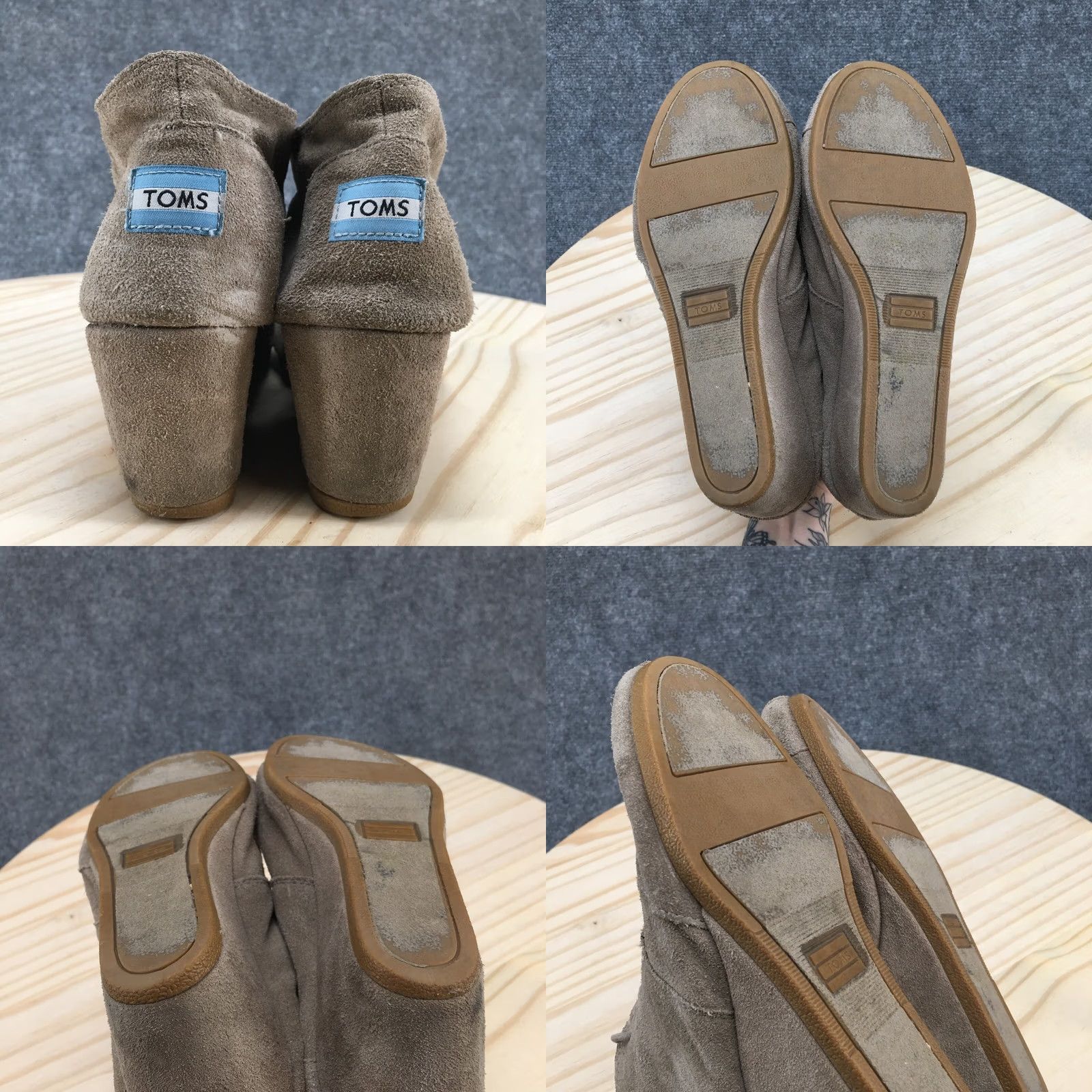 Toms TOMS Boots Womens 7.5 Lace Up Desert Wedge Ankle Bootie Brown Suede 300512 Size US 8 / IT 38 - 9 Thumbnail