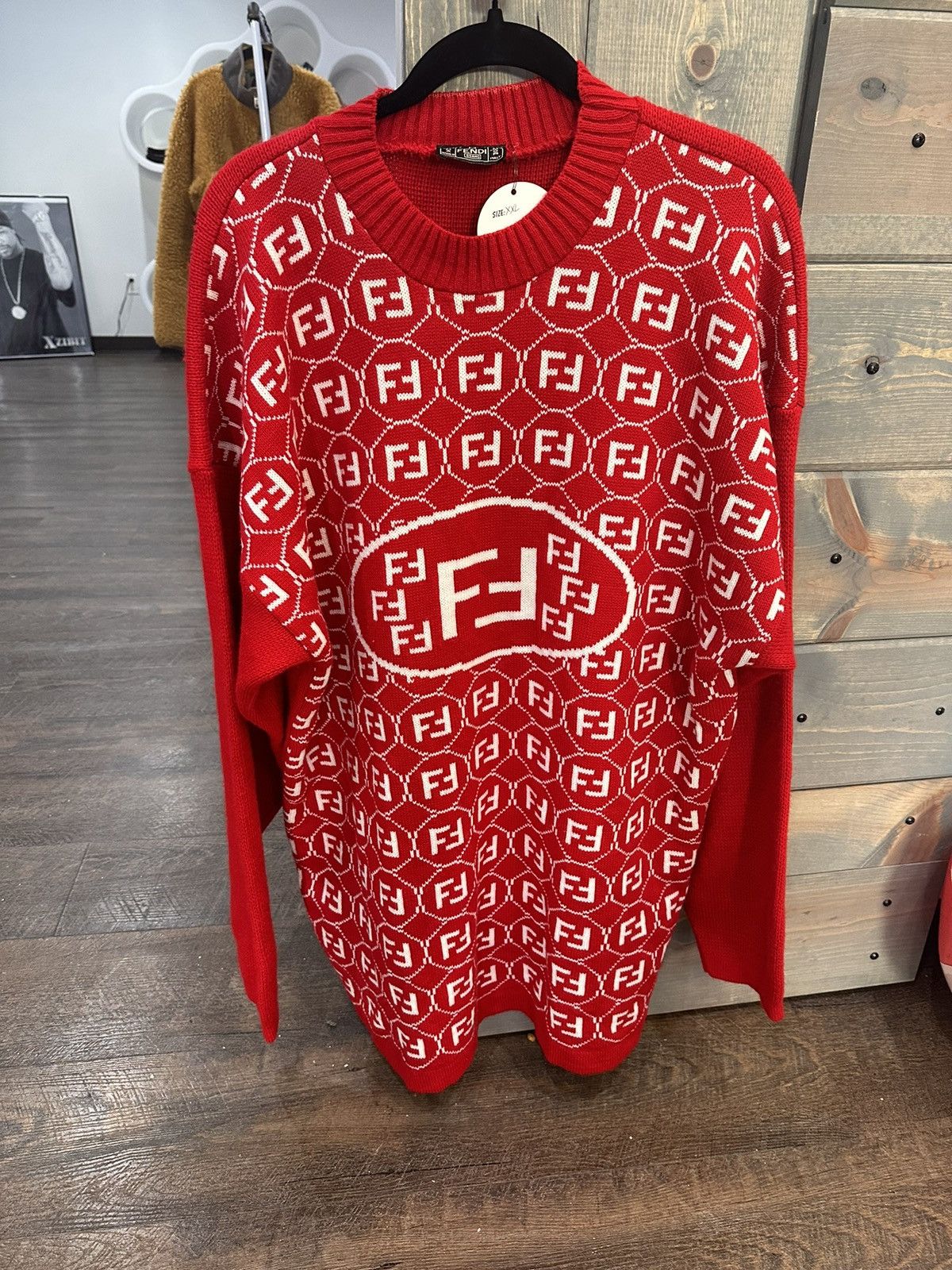 image of Fendi Sweater in Red, Men's (Size 2XL)