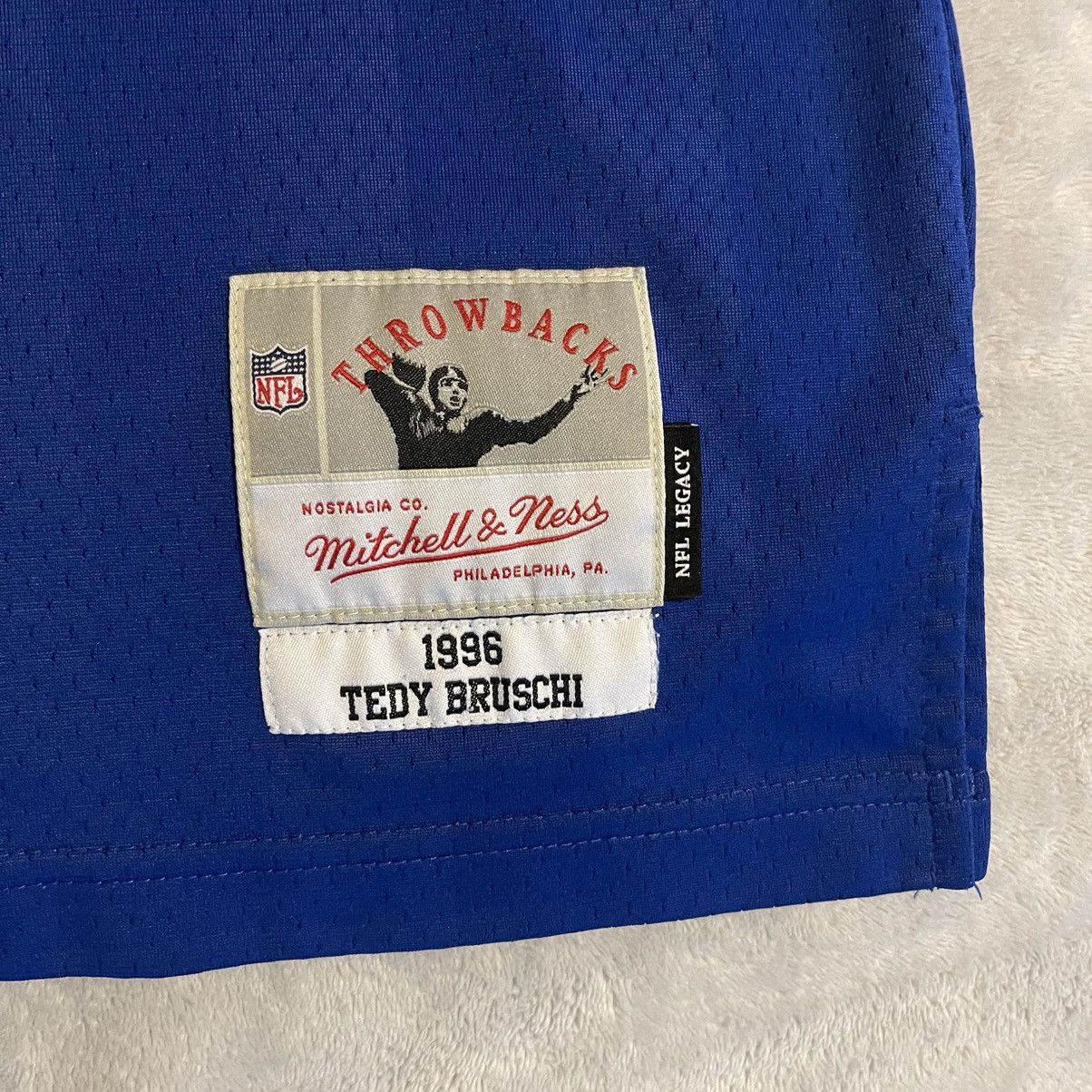 Mitchell & Ness New England Patriots Jersey Men 4XL Blue 1996 Tedy Bruschi Size US XXL / EU 58 / 5 - 5 Thumbnail