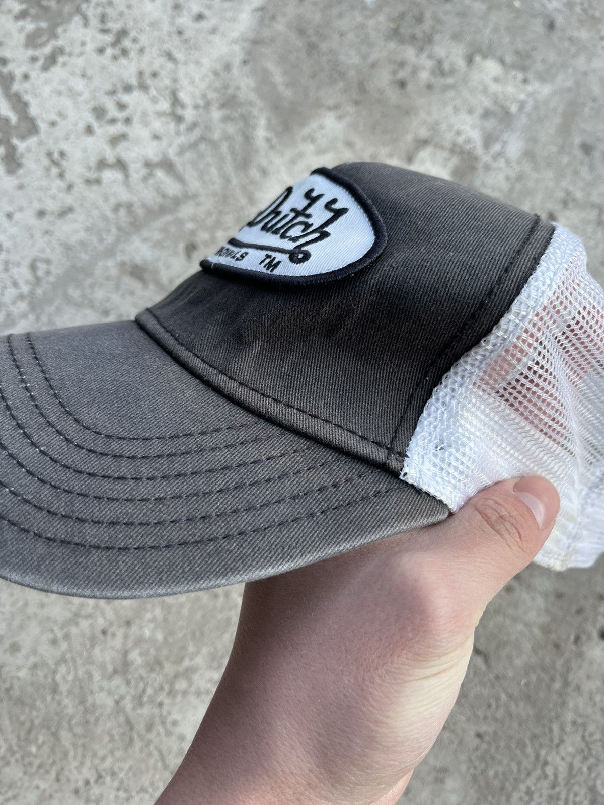 Japanese Brand × Von Dutch Vintage Von Dutch Sun Faded Distressed Trucker Hat Y2K Cap Size ONE SIZE - 2 Thumbnail