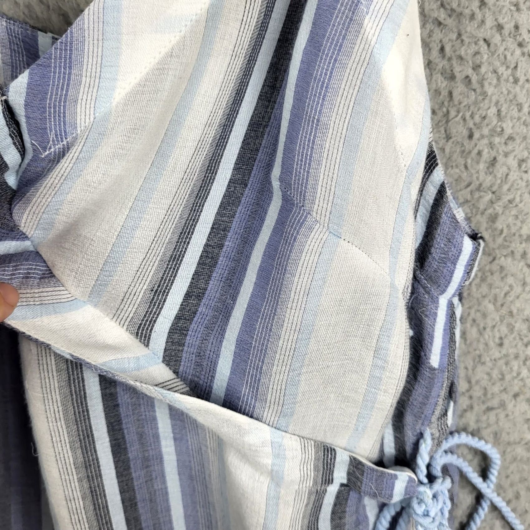 Vintage VINTAGE Akemi + Kin Women's blue white stripes Emerson Wrap Slit tunic XS Size XS / US 0-2 / IT 36-38 - 4 Thumbnail