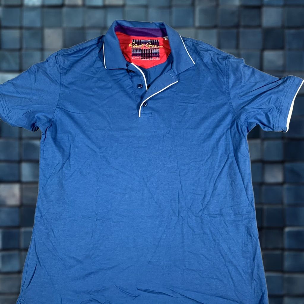 Robert Graham Robert Graham Polo Shirt Mens M Blue Classic Fit Cotton Size US M / EU 48-50 / 2 - 1 Thumbnail