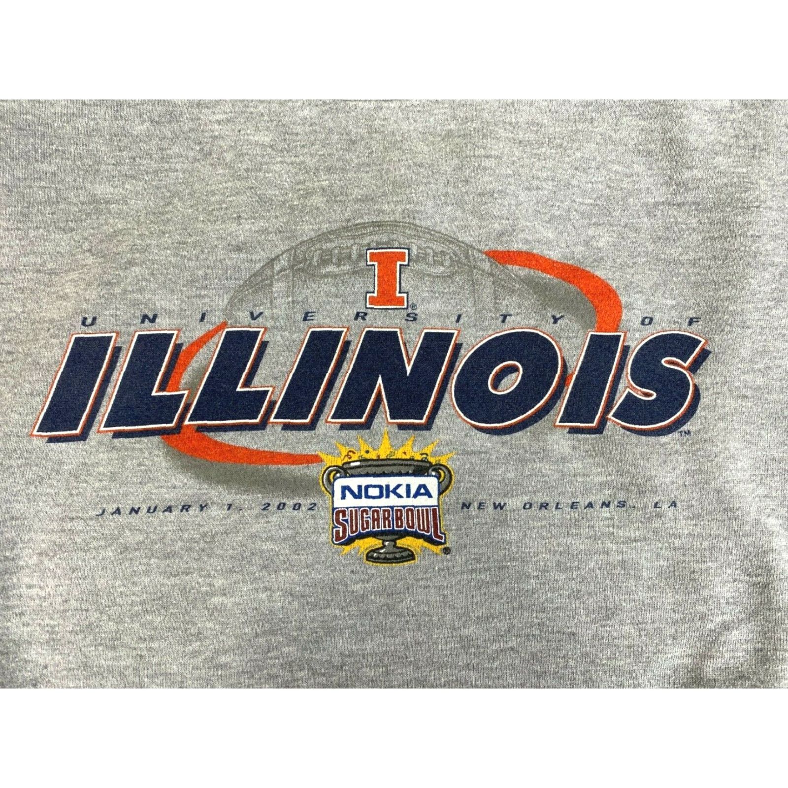 Jansport VINTAGE JanSport University Sweatshirt Crewneck Mens Large Gray University Nokia Sugar Bowl 2002 50/50 Graphic Print Size US L / EU 52-54 / 3 - 3 Thumbnail