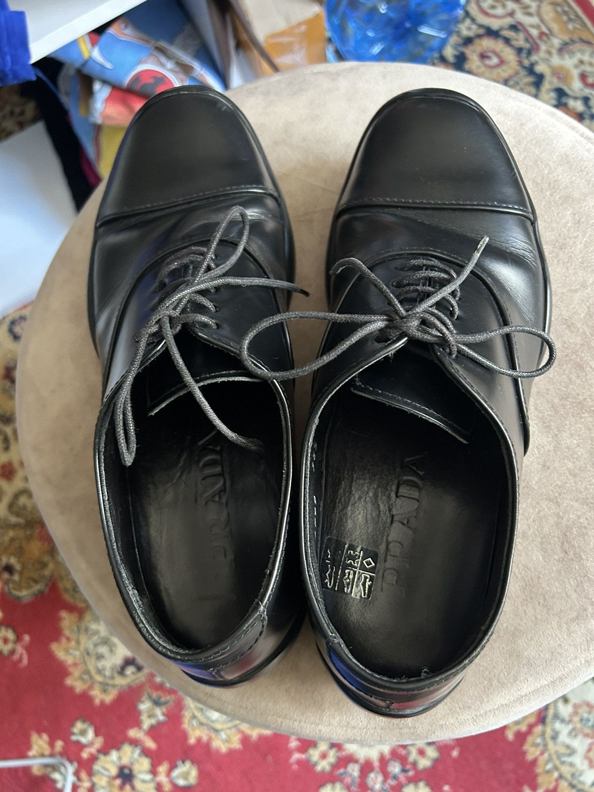 Prada leather Archive Black LowTop Shoes Tech Minimal Style