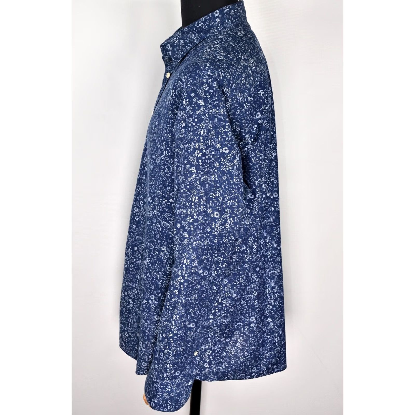 Hackett HACKETT LONDON Slim Fit Floral Blue Long Sleeve Shirt 2XL Men Button-Up Dress Shirt Size US XXL / EU 58 / 5 - 6 Thumbnail