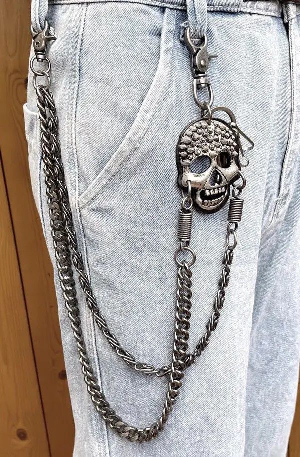 VIBE Gothic Skull Wallet Chain Size ONE SIZE - 7 Thumbnail