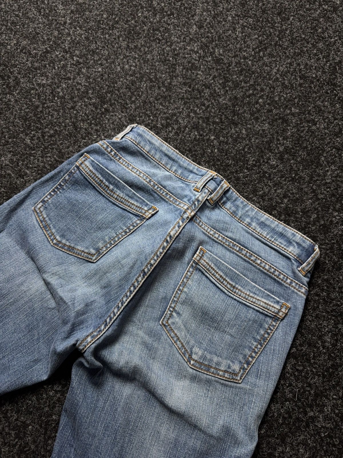 Le Grande Bleu (L.G.B.) Retro 00s Opium Lee Cooper Y2K Low Rise Flared Bootcut Jeans Size 25" / US 0 / IT 36 - 20 Thumbnail