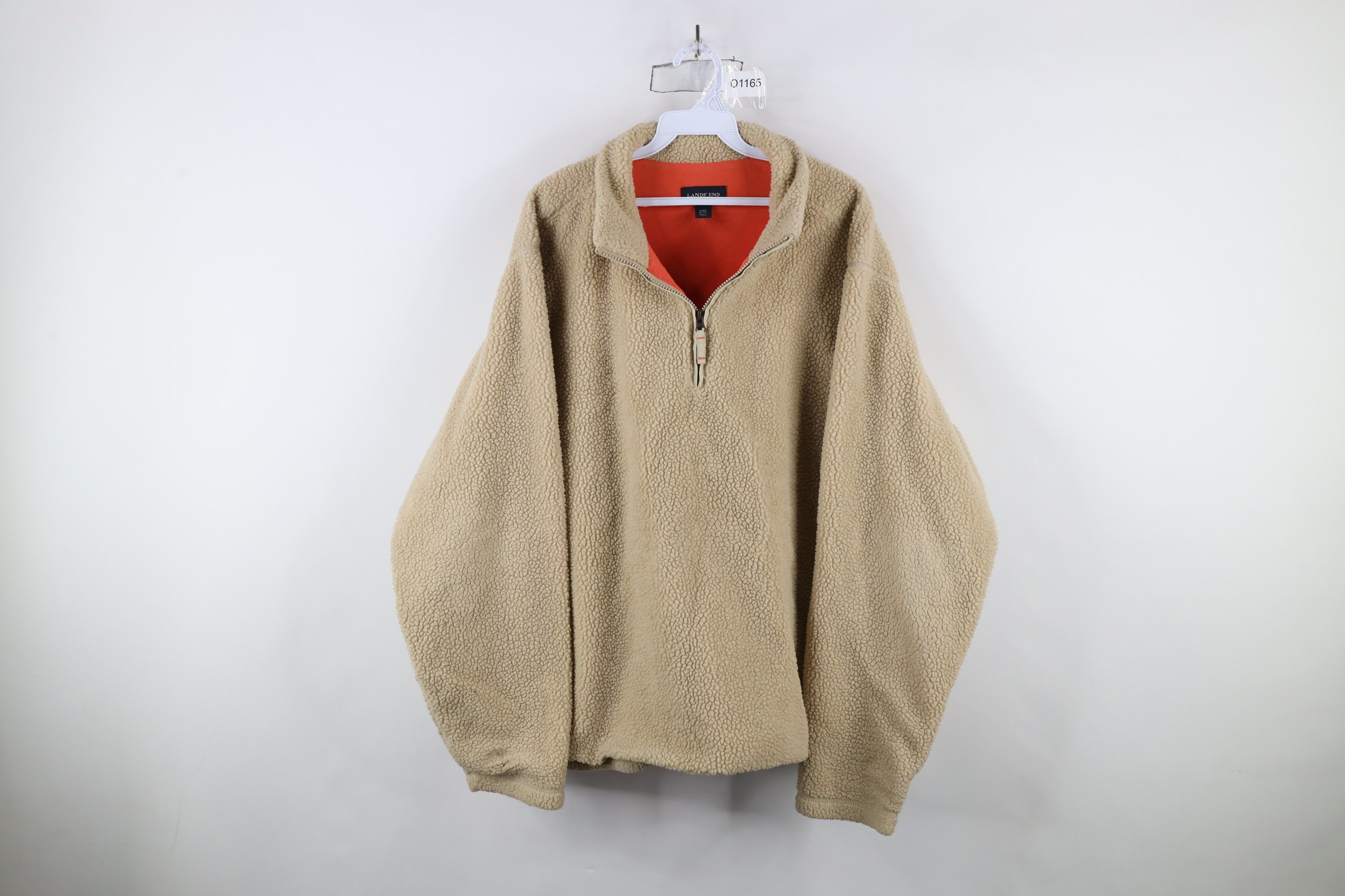 Lands' End × Vintage Vintage Lands End Deep Pile Fleece Half Zip Pullover Sweater Size US XXL / EU 58 / 5 - 1 Thumbnail
