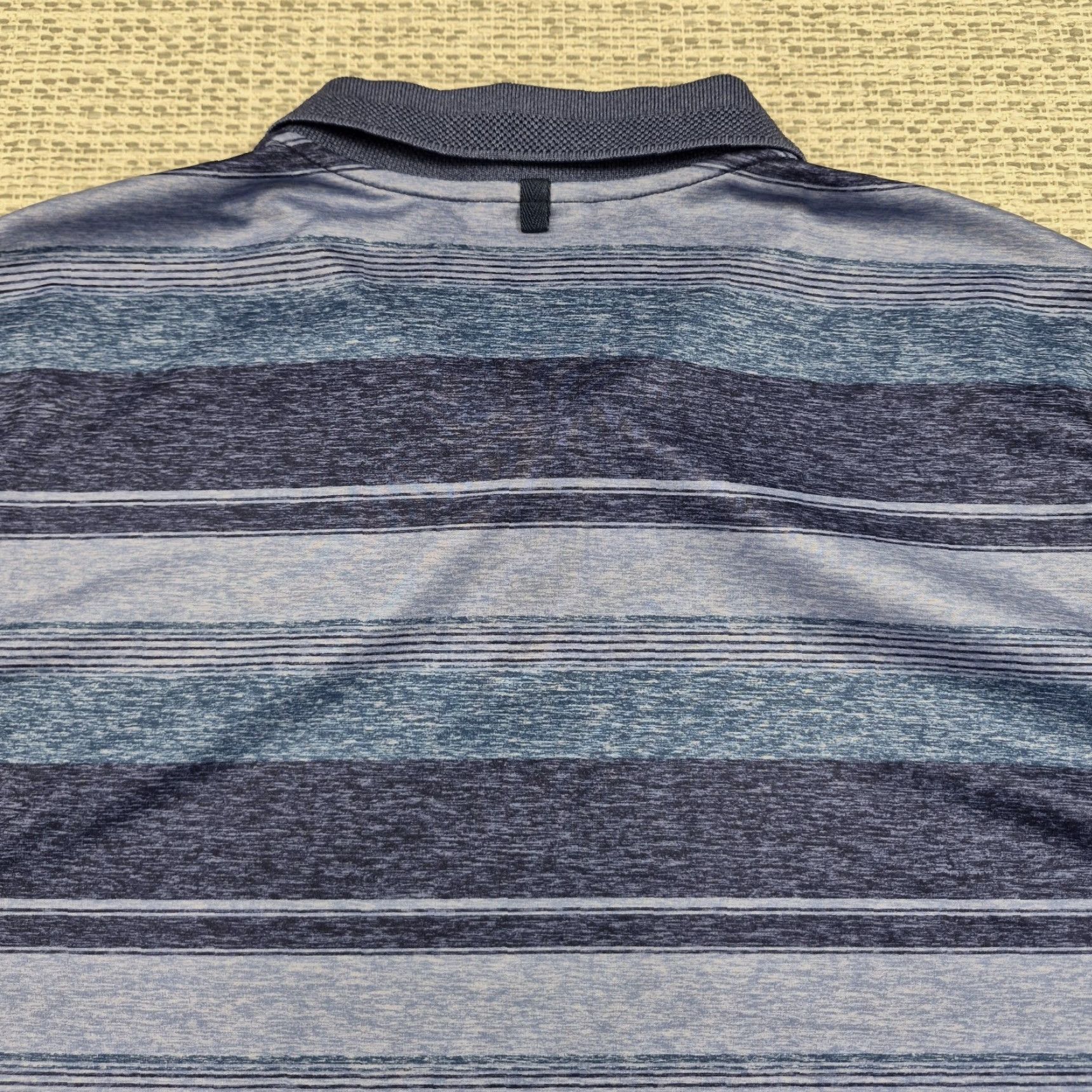 J.Lindeberg J.Lindeberg Polo Shirt Mens Large M Mason Blue Striped Tech Polo Size US L / EU 52-54 / 3 - 5 Thumbnail