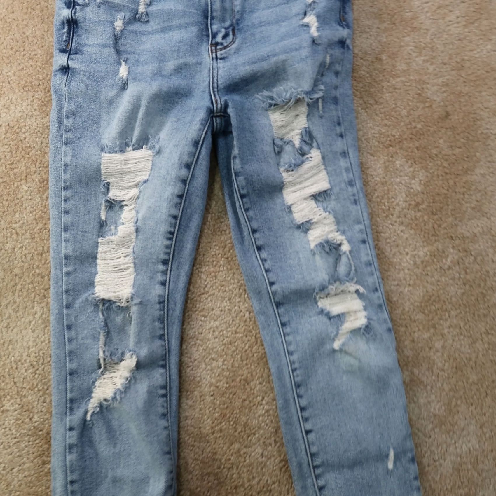 Denime Judy Blue Skinny Fit Jeans Women's 7/28 Blue Stretch Denim Mid Rise Jeans Slim Regular 5-Pocket Design 28in Waist 26in Inseam Size 28" / US 6 / IT 42 - 2 Thumbnail