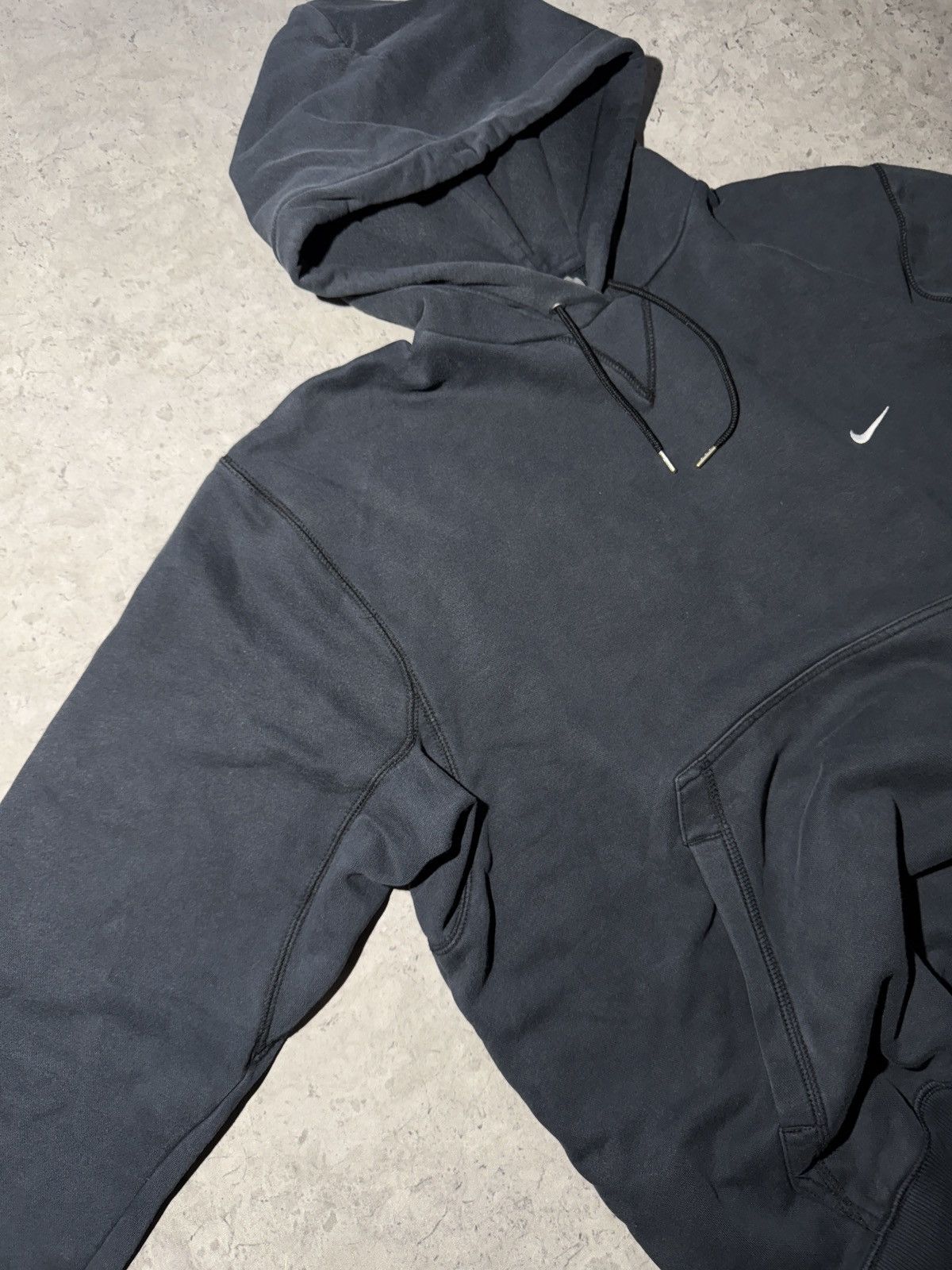 Nike × Vintage Vintage Nike Mini Swoosh Faded Zip Hoodie Y2K USA Size US XL / EU 56 / 4 - 4 Thumbnail