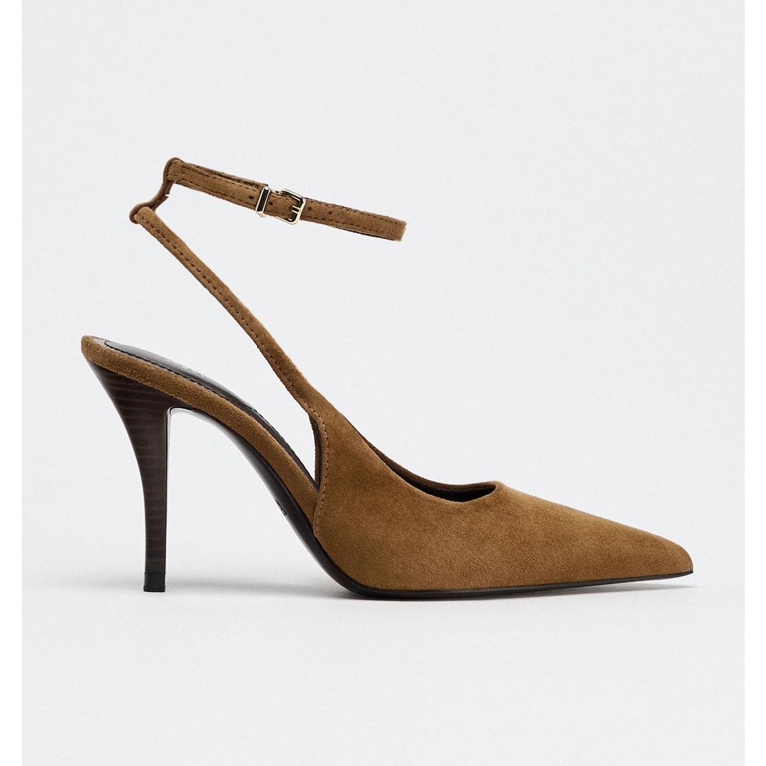 Zara ZARA Brown Leather Slingback Heels NWT Size US 9 / IT 39 - 16 Thumbnail