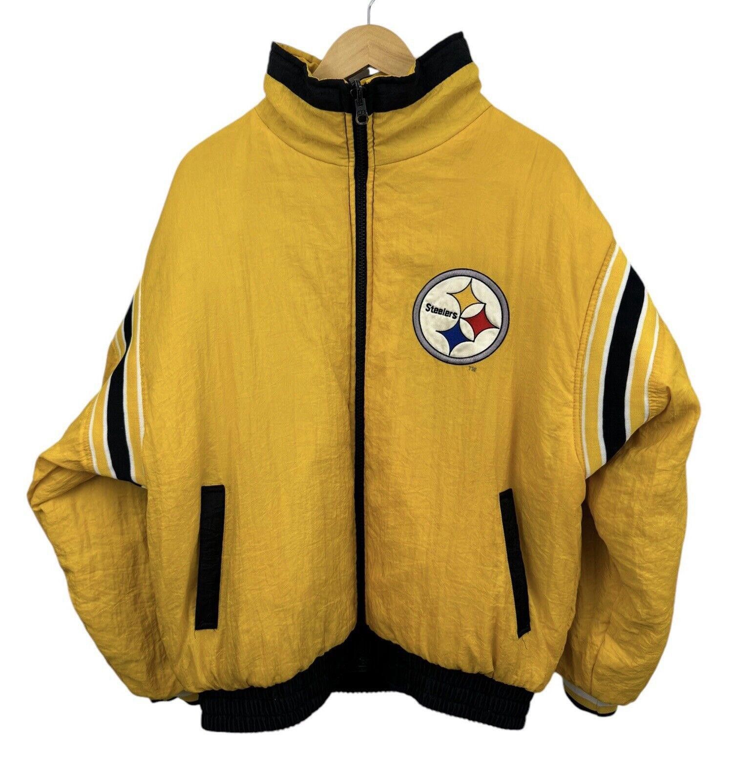 Designer Vintage Pro Player Pittsburgh Steelers Reversible Jacket L Size ONE SIZE - 1 Thumbnail