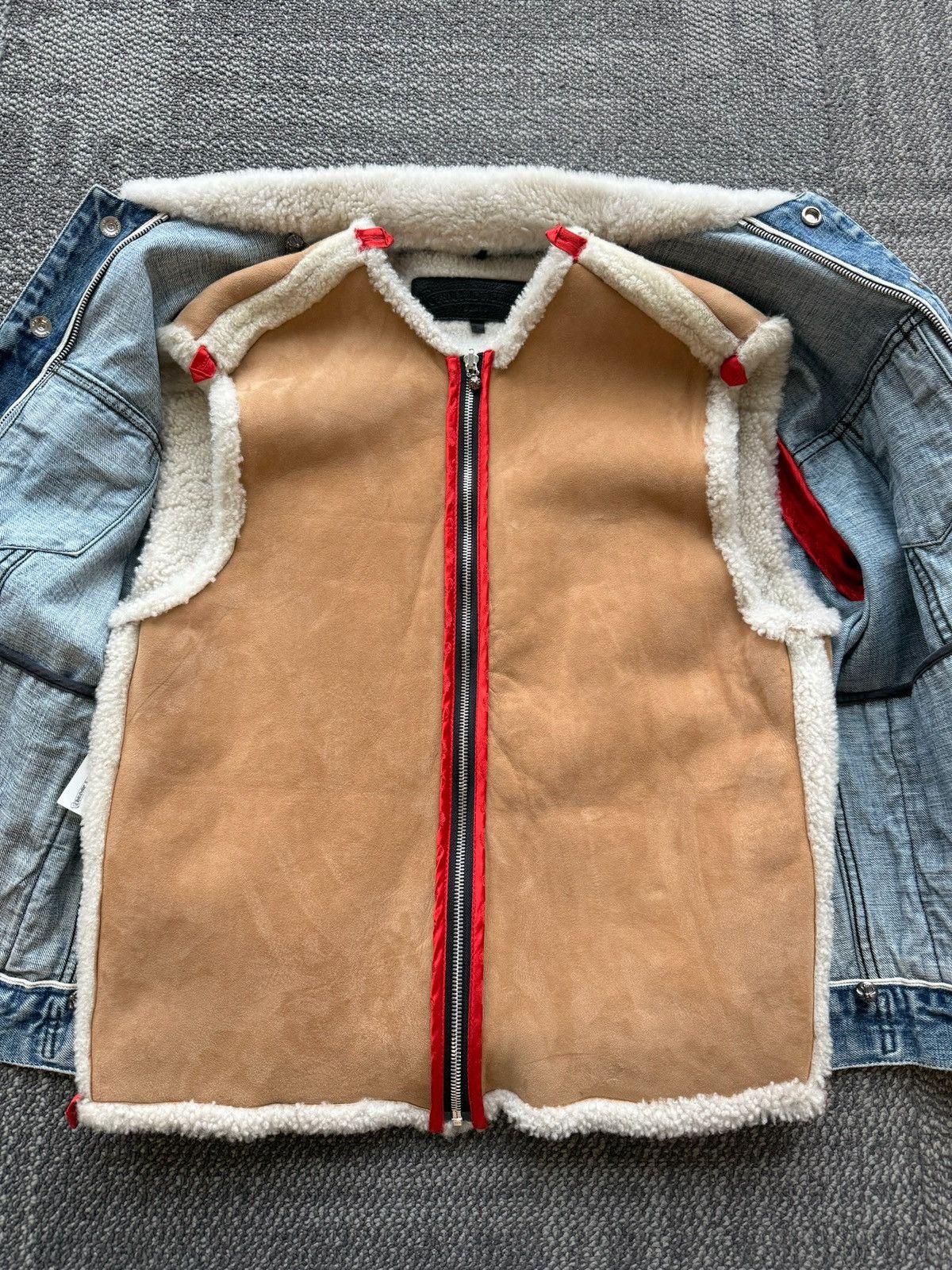 Chrome Hearts Chrome Hearts Blue Removeable Shearling Denim Jacket Size US S / EU 44-46 / 1 - 4 Thumbnail