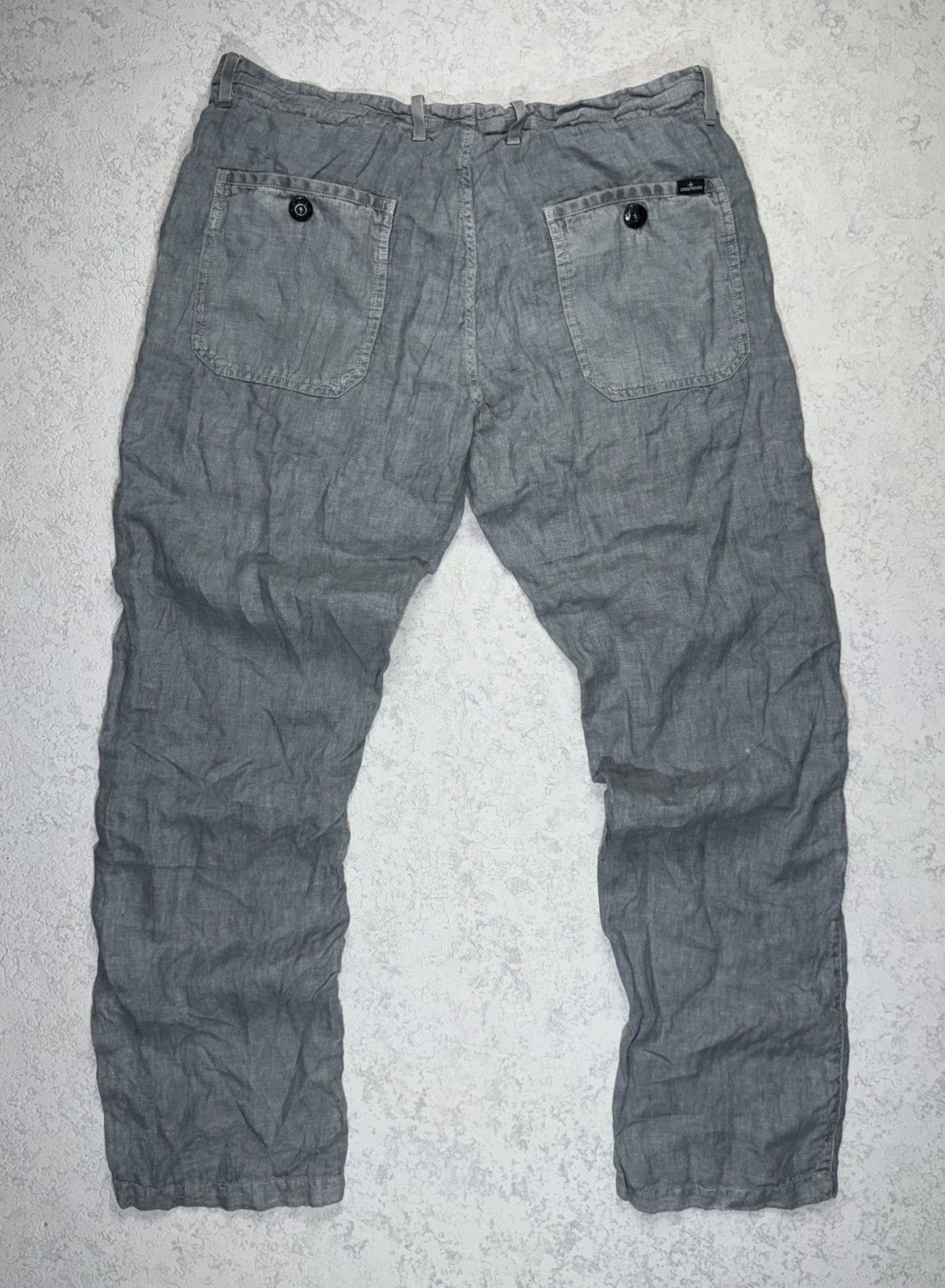 Stone Island Stone Island Men’s Linen Massimo Osti Light Blue Pants Size US 34 / EU 50 - 15 Thumbnail